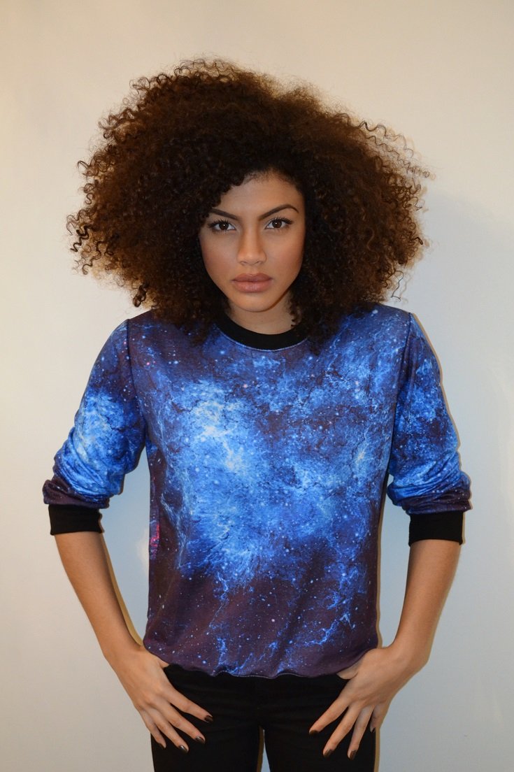 Samio Galaxy Space print sweater