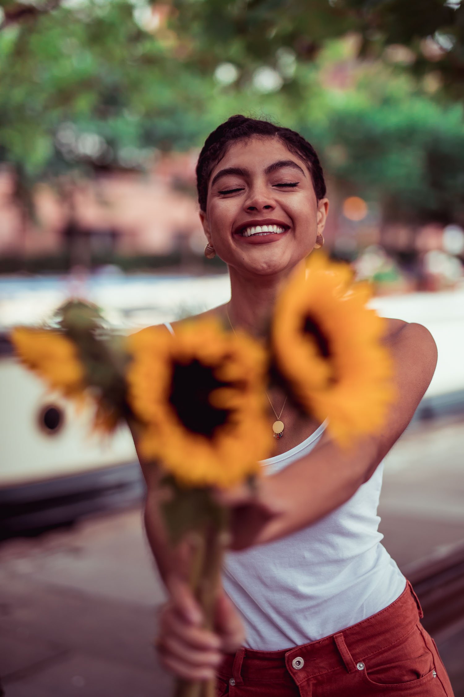 Samio Sunflowers Portrait Photography